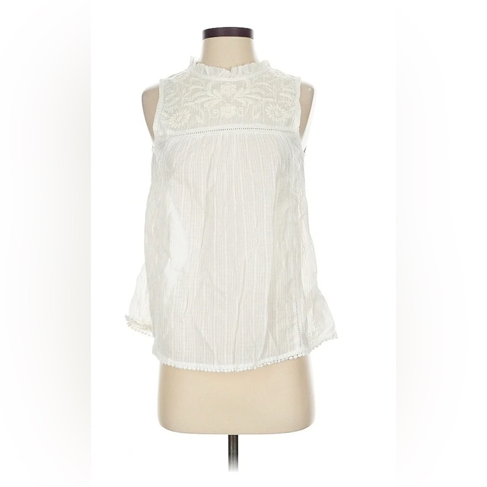 House of Harlow 1960 White Sleeveless Blouse